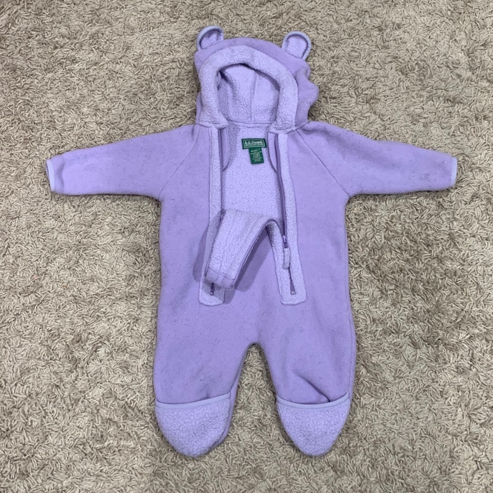 LL Bean Fleece Bunting Suit